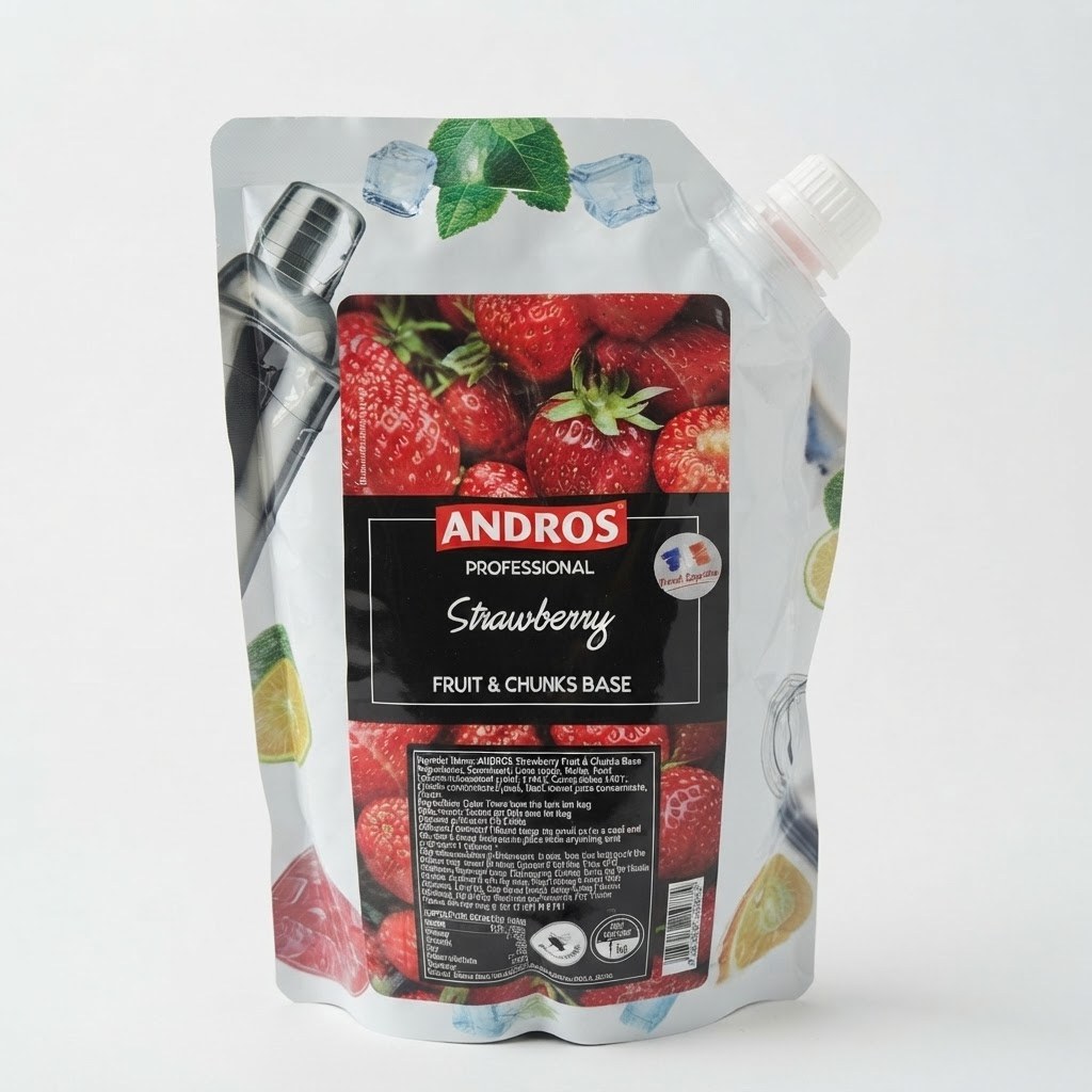 Пюре чанки Andros  Клубника 1кг