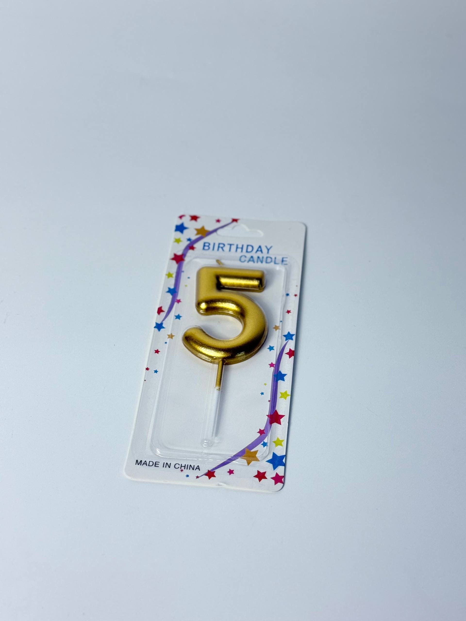 Свечи цифры 6см золото