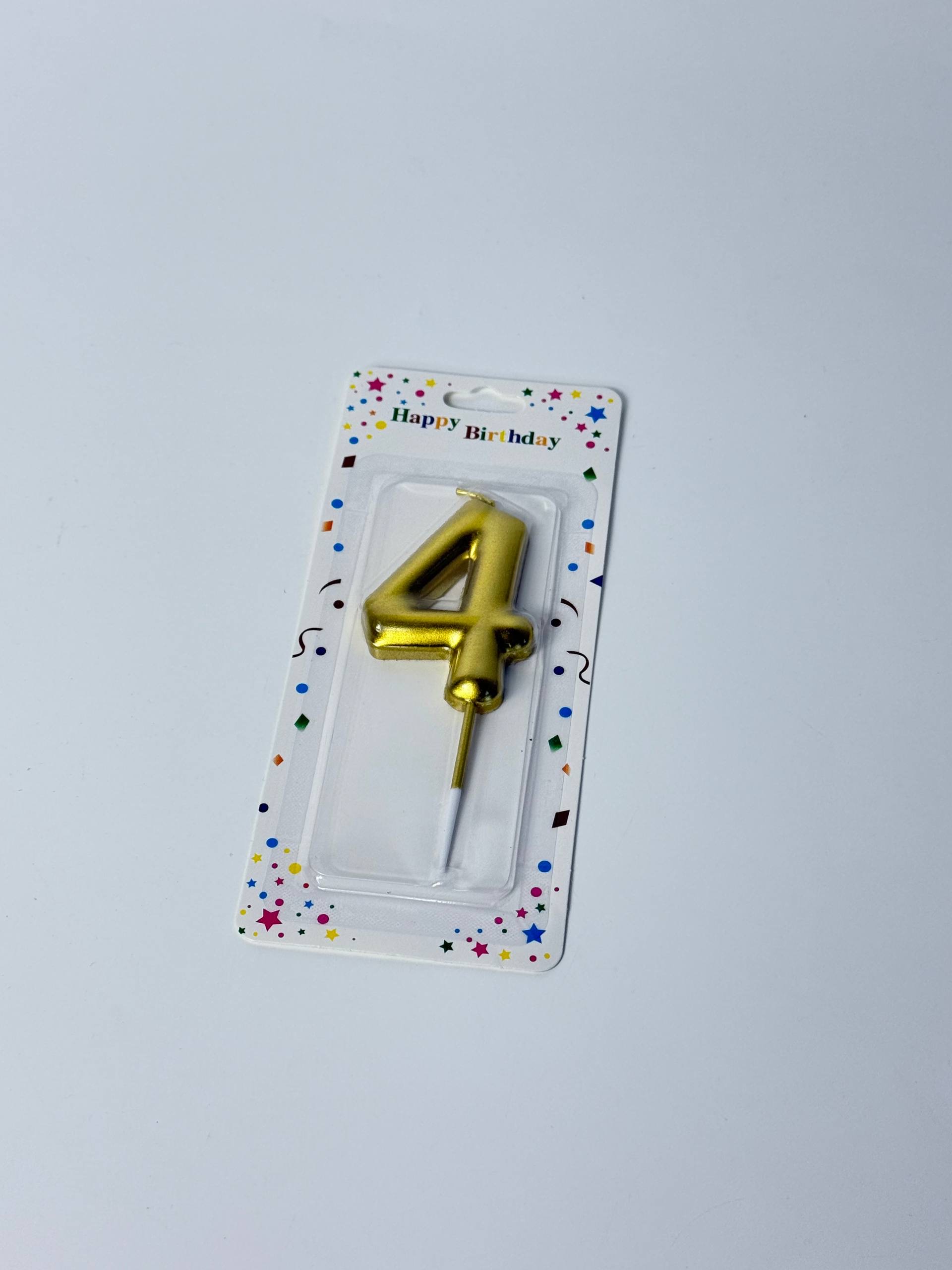 Свечи цифры 6см золото