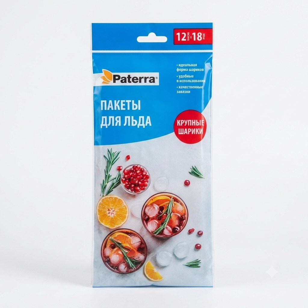 Пакеты для льда 12лист по 18 яч