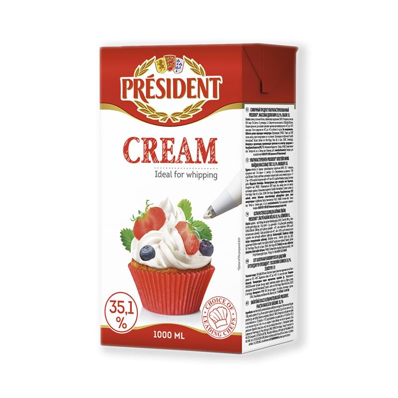 Сливки President 35.1%