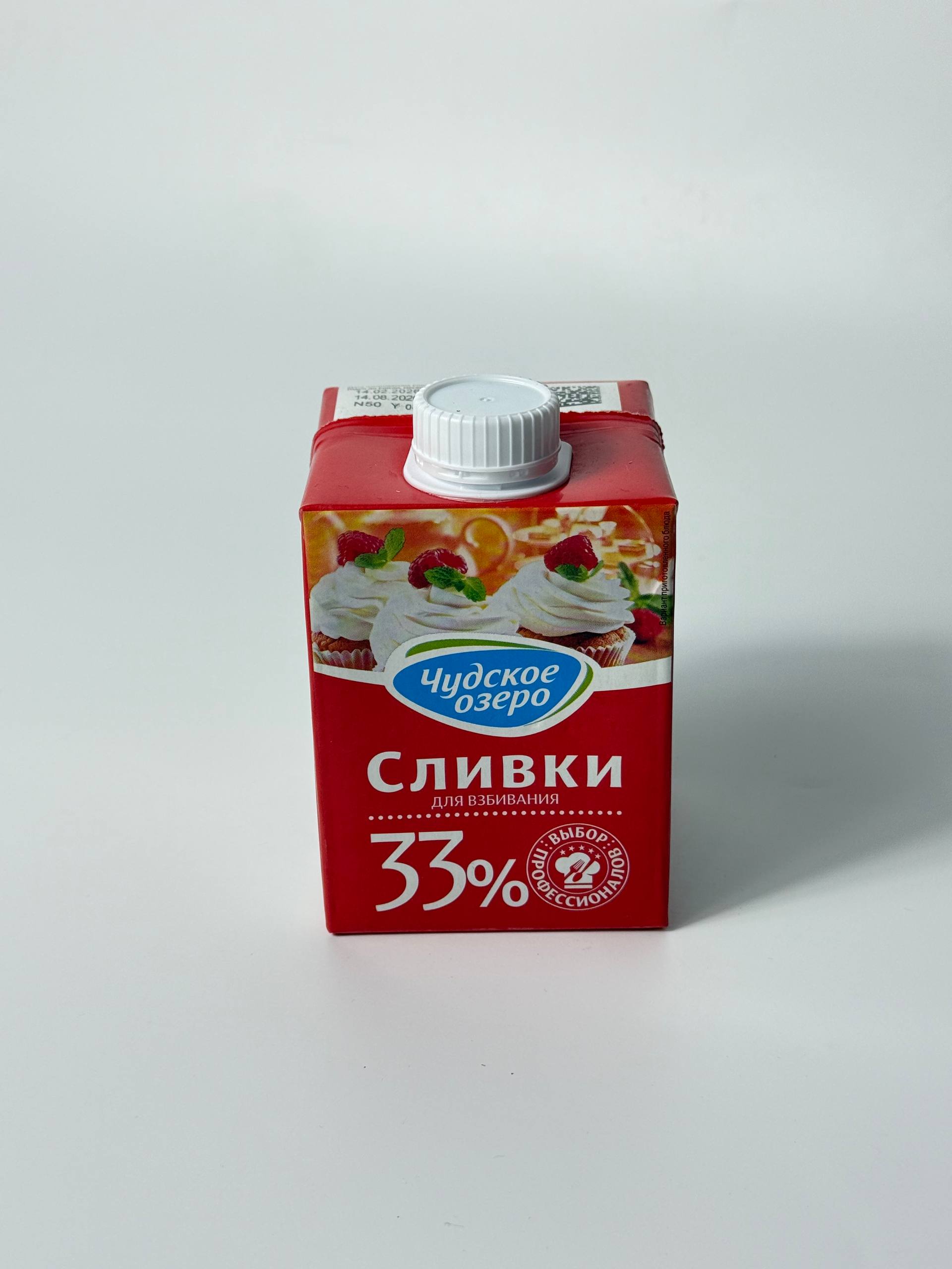 Сливки Чудское озеро 33% 500 мл
